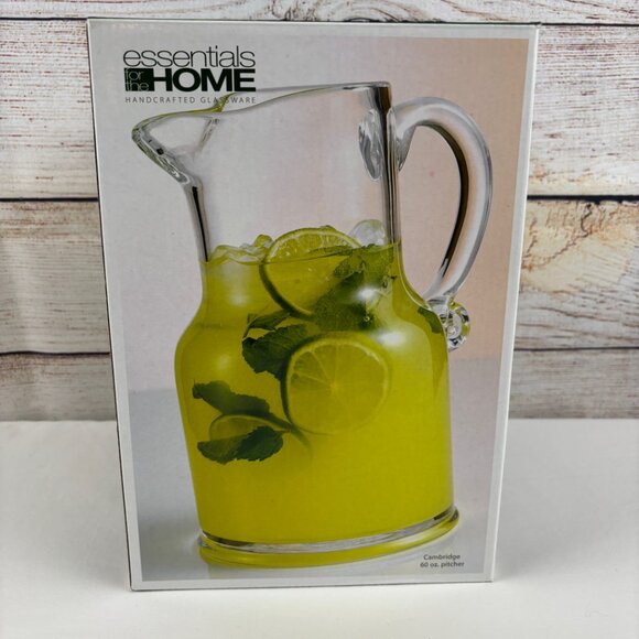 Home Essentials Clear Glass Pitcher 60oz Cambridge - Picture 8 of 11